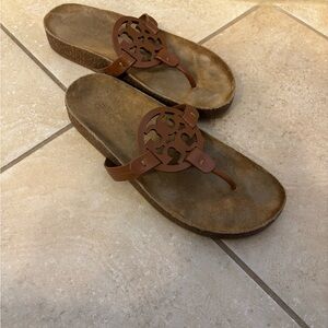 Tory Burch Brown Cut-Out Sandals